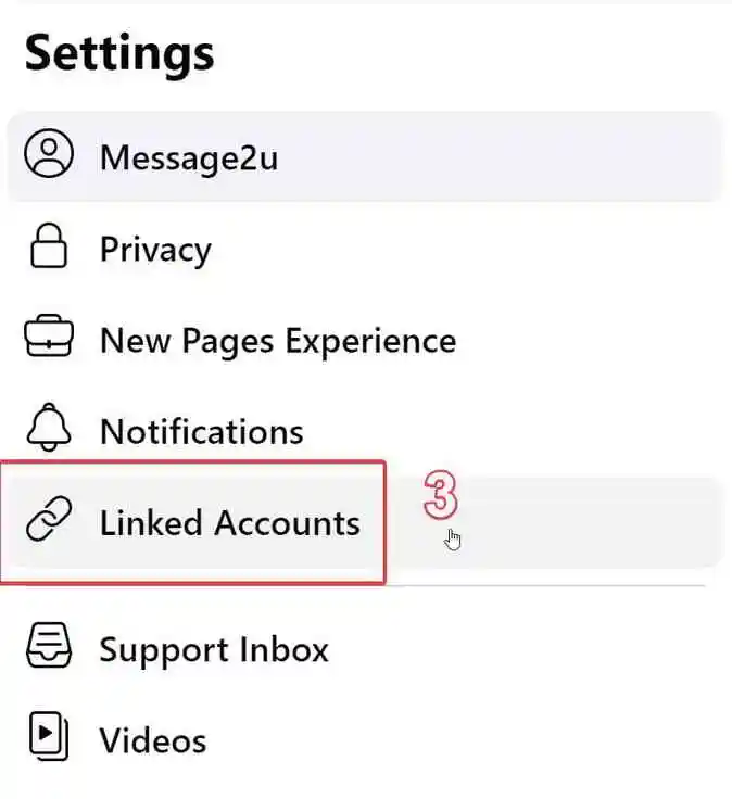 Select “Linked Accounts” function in Facebook Page to connect Instagram to Facebook.